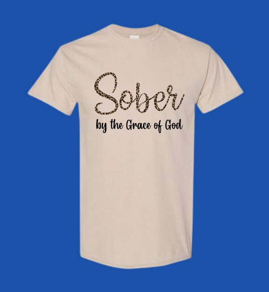 Sober By The Grace Of God Graphic T-shirt