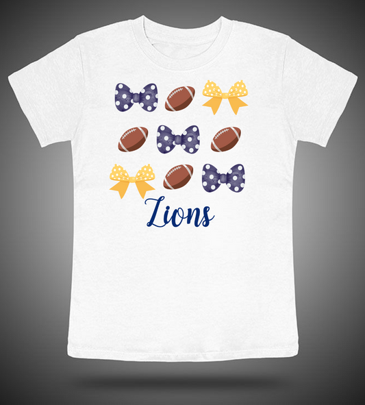 Lions Footballs and Bows