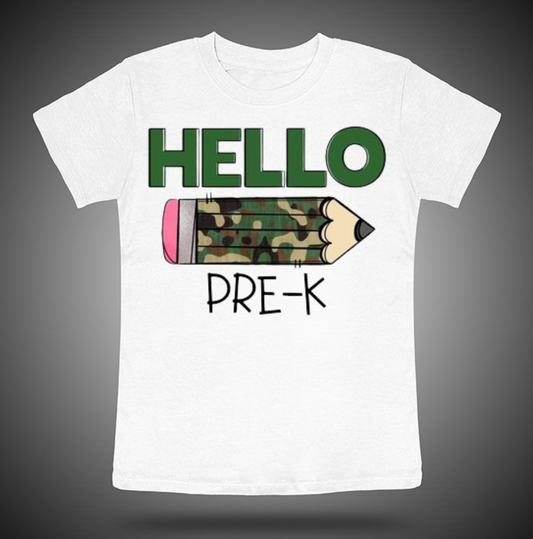 Hello Pre-K (camo pencil)