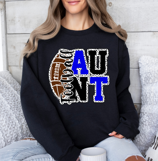 Football Aunt- Royal Blue