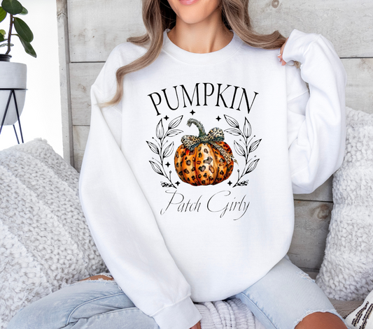 Pumpkin Patch Girly shirt with playful fall design.