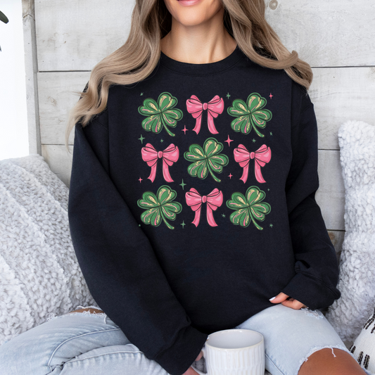 Pink Bows and Shamrocks