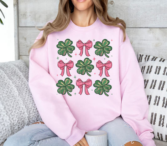 Pink Bows and Shamrocks