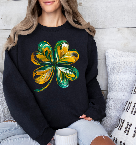 Gold Swirl Shamrock