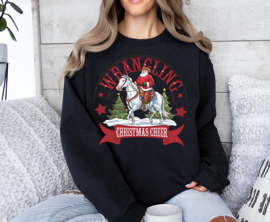 Santa Wrangling Christmas Cheer