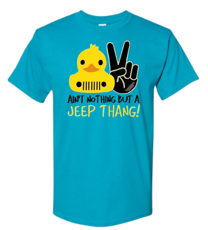 Jeep Thang shirt with rubber duck design.