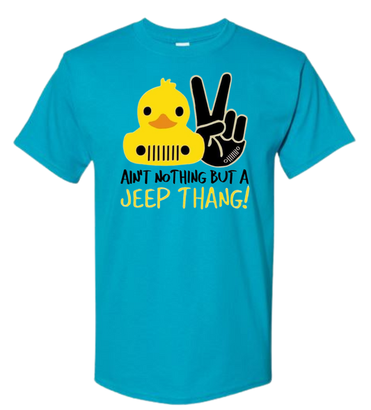 Jeep Thang shirt with rubber duck design.