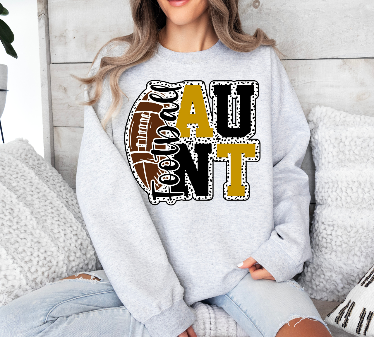 Football Aunt- Gold