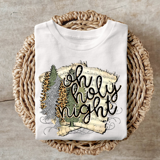 Holy Night hymn-inspired t-shirt with playful design, perfect for church services.