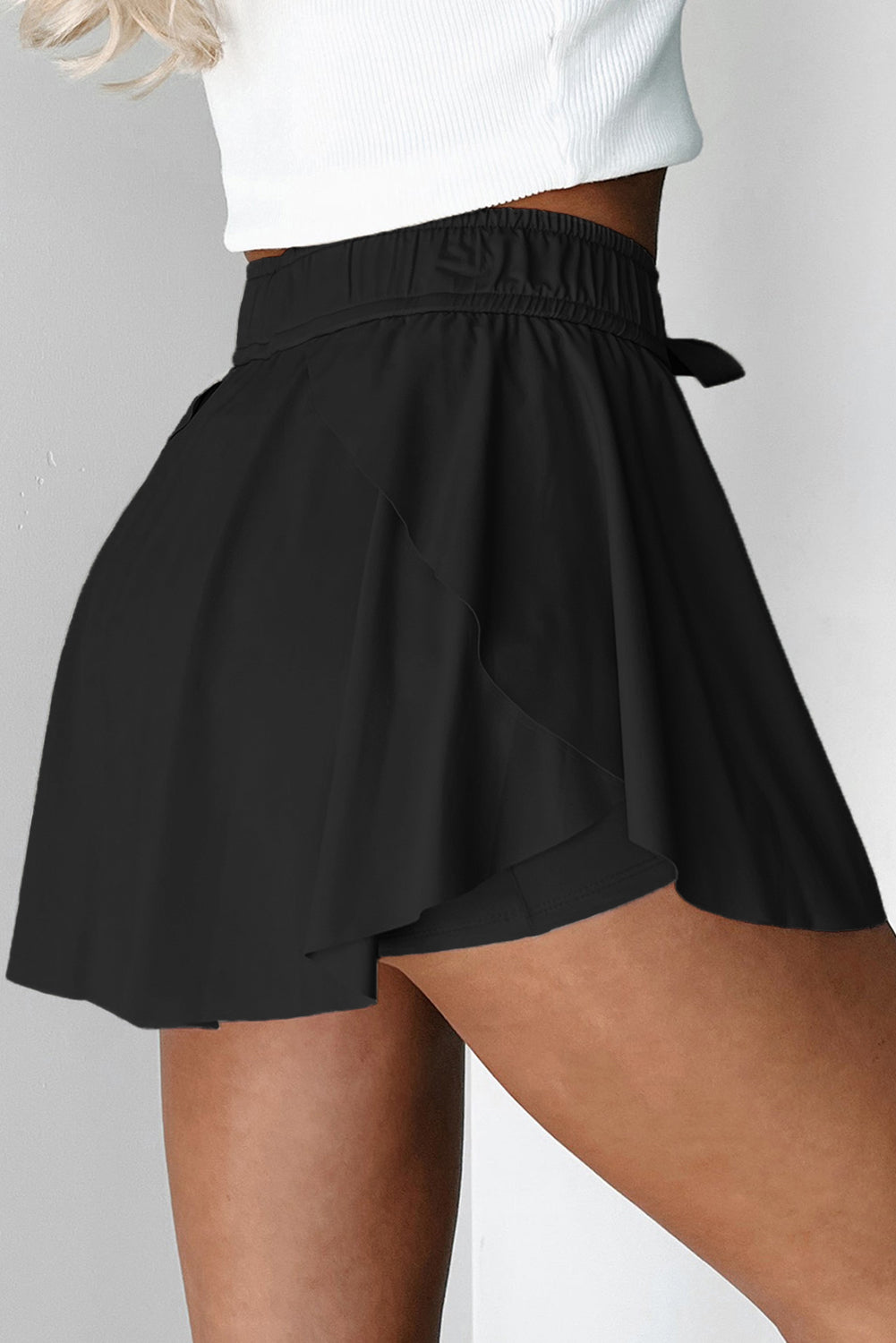High Waist Lined Tennis Skort